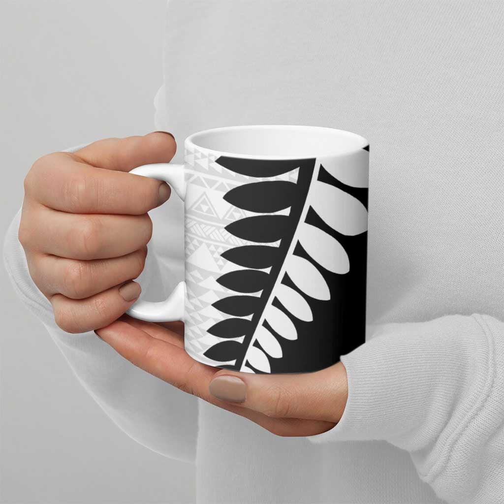 New Zealand Silver Fern Niho Taniwha Ceramic Mug - Aussie Hoodie