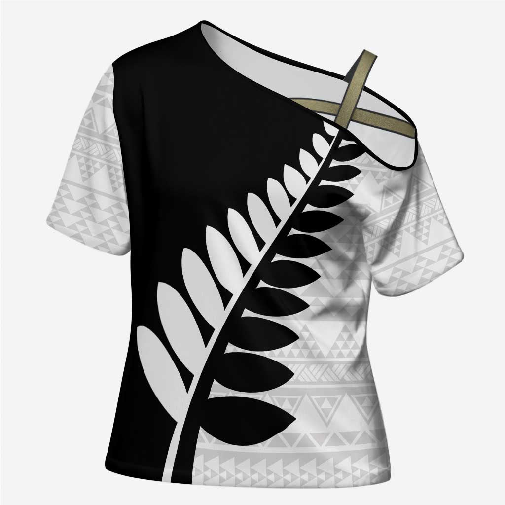 New Zealand Silver Fern Niho Taniwha Cross Shoulder Shirt - Aussie Hoodie