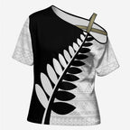New Zealand Silver Fern Niho Taniwha Cross Shoulder Shirt - Aussie Hoodie