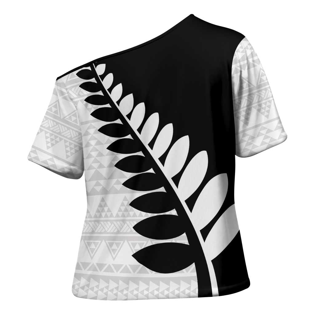 New Zealand Silver Fern Niho Taniwha Cross Shoulder Shirt - Aussie Hoodie