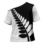New Zealand Silver Fern Niho Taniwha Cross Shoulder Shirt - Aussie Hoodie