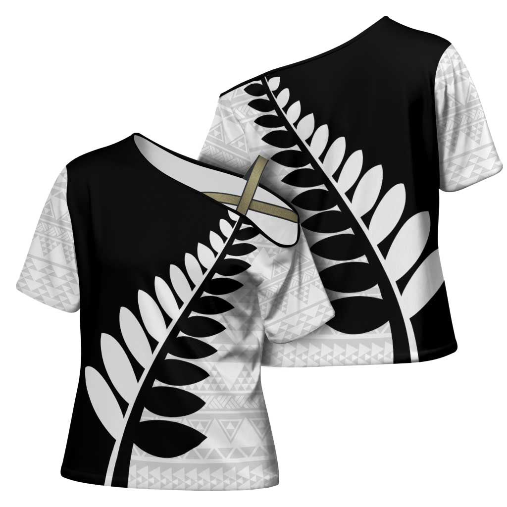New Zealand Silver Fern Niho Taniwha Cross Shoulder Shirt - Aussie Hoodie