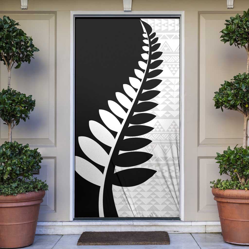 New Zealand Silver Fern Niho Taniwha Door Cover - Aussie Hoodie