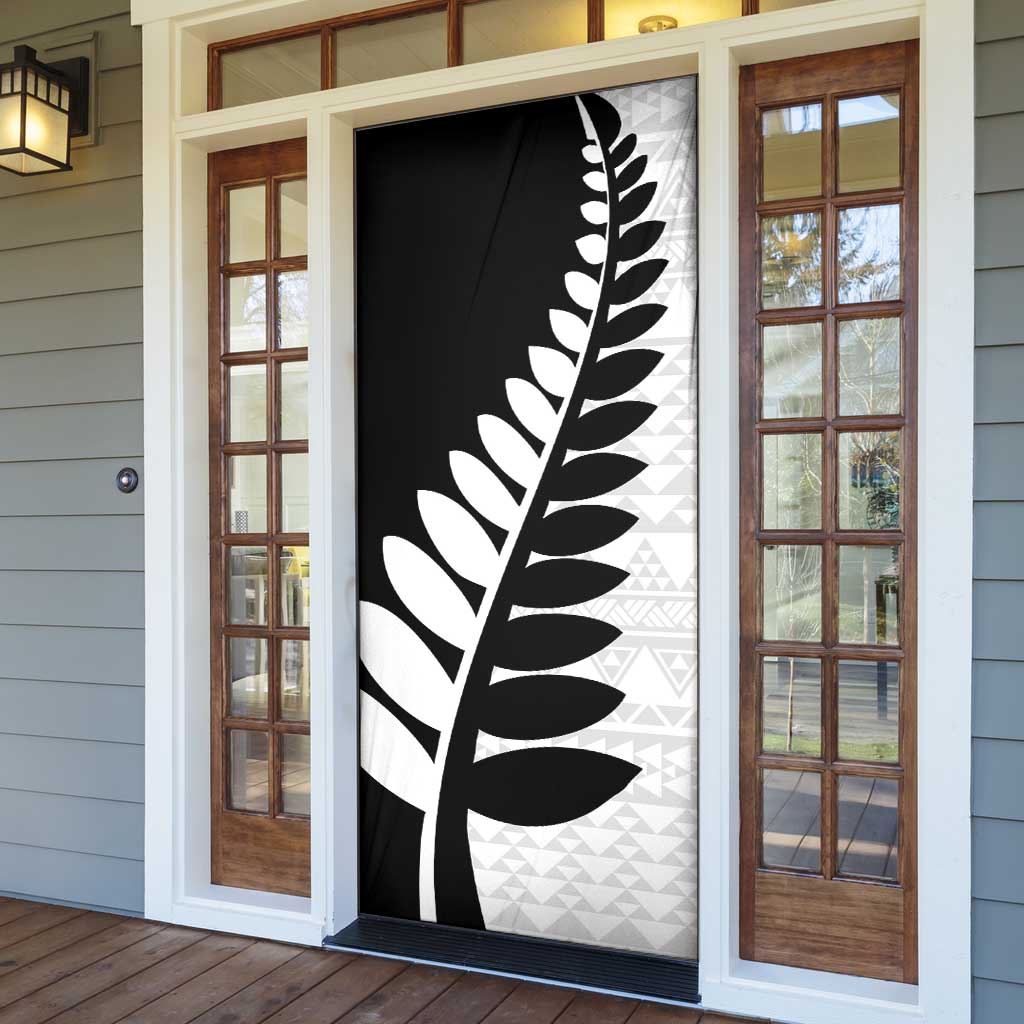 New Zealand Silver Fern Niho Taniwha Door Cover - Aussie Hoodie