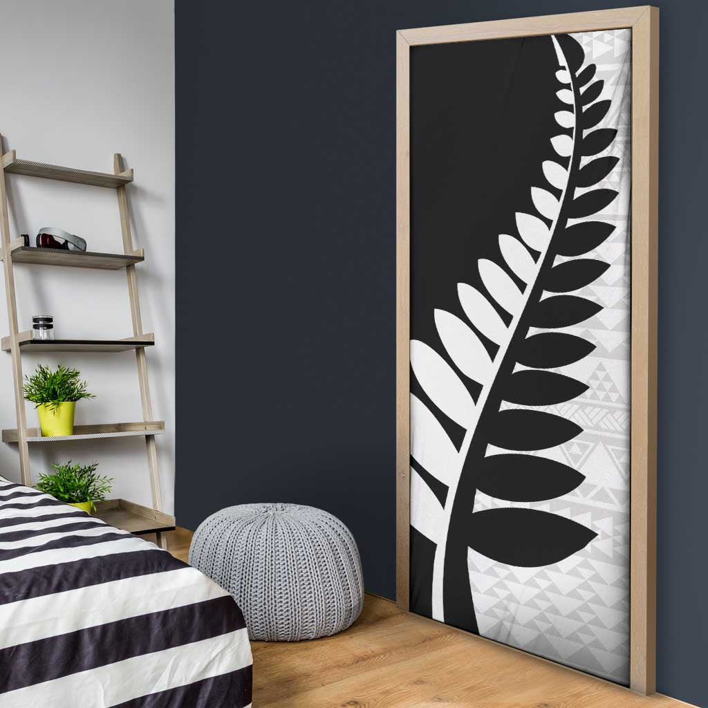 New Zealand Silver Fern Niho Taniwha Door Cover - Aussie Hoodie