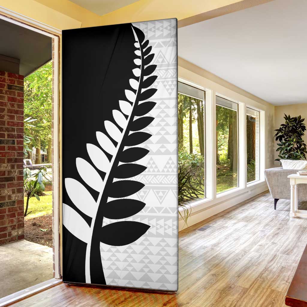 New Zealand Silver Fern Niho Taniwha Door Cover - Aussie Hoodie