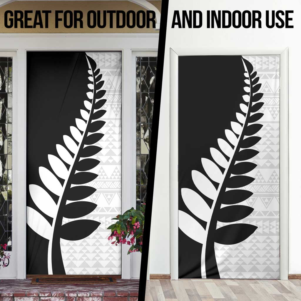 New Zealand Silver Fern Niho Taniwha Door Cover - Aussie Hoodie