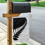 New Zealand Silver Fern Niho Taniwha Garden Flag