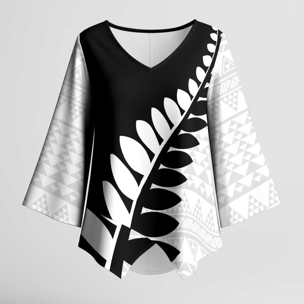 New Zealand Silver Fern Niho Taniwha Kimono Sleeve Blouse - Aussie Hoodie