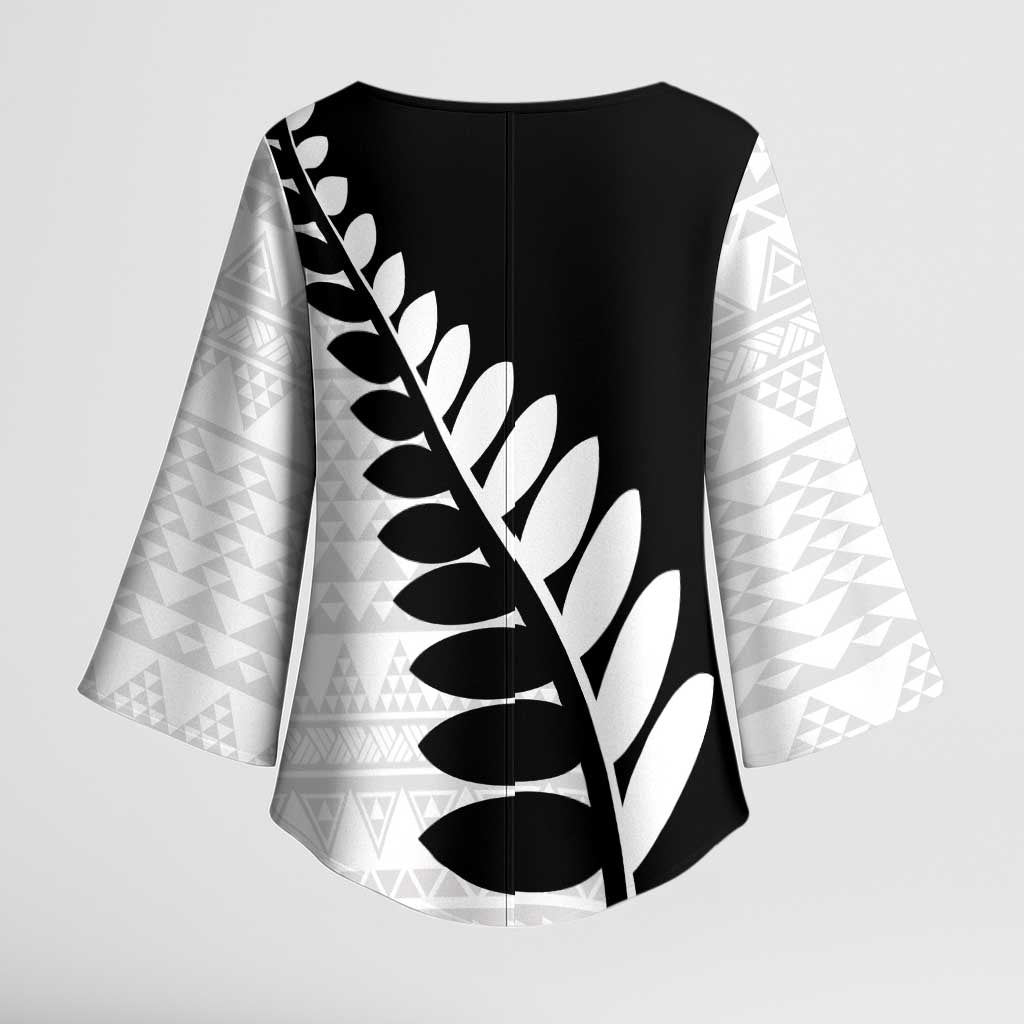 New Zealand Silver Fern Niho Taniwha Kimono Sleeve Blouse - Aussie Hoodie