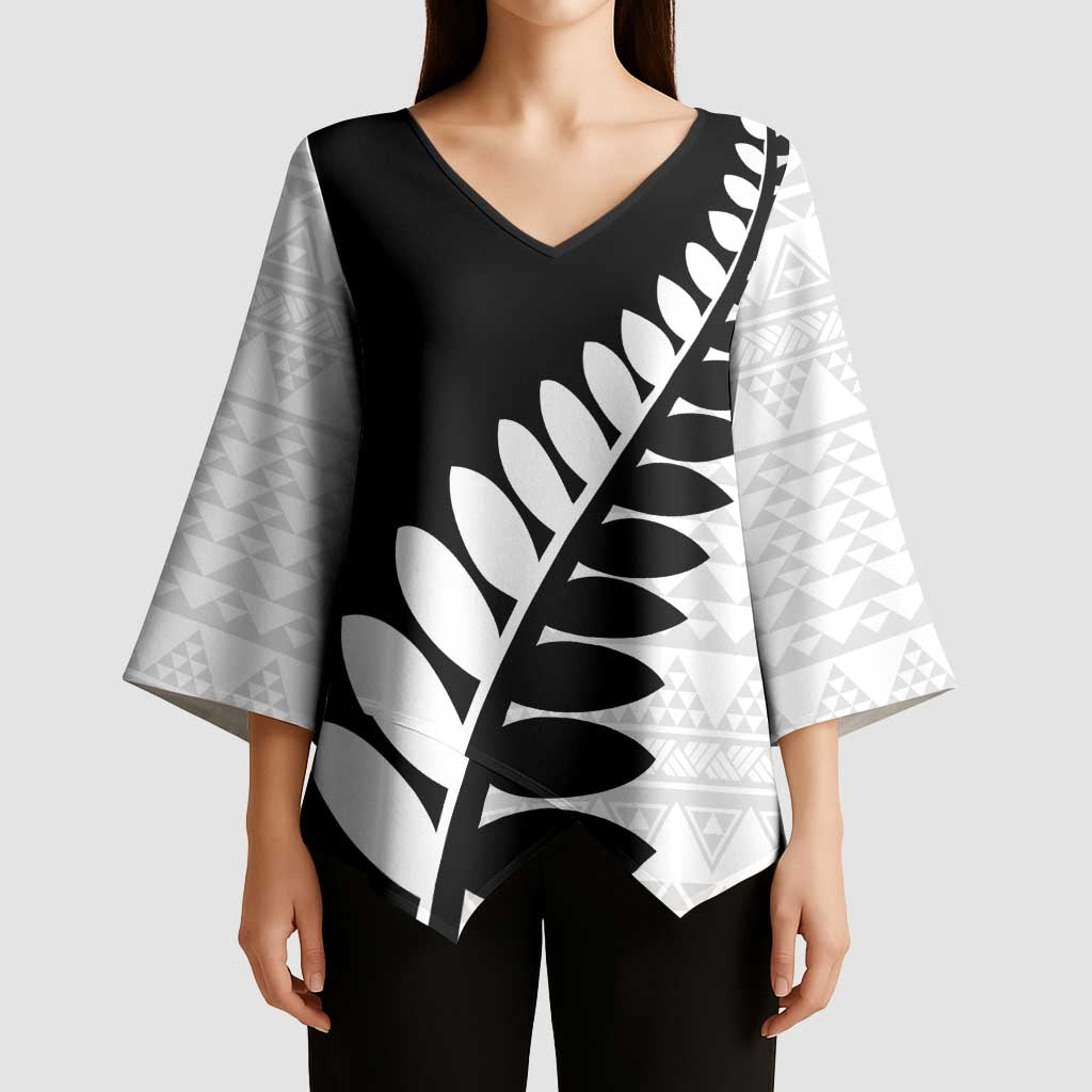 New Zealand Silver Fern Niho Taniwha Kimono Sleeve Blouse - Aussie Hoodie