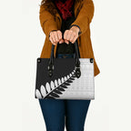 New Zealand Silver Fern Niho Taniwha Leather Bag - Aussie Hoodie