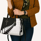 New Zealand Silver Fern Niho Taniwha Leather Bag - Aussie Hoodie