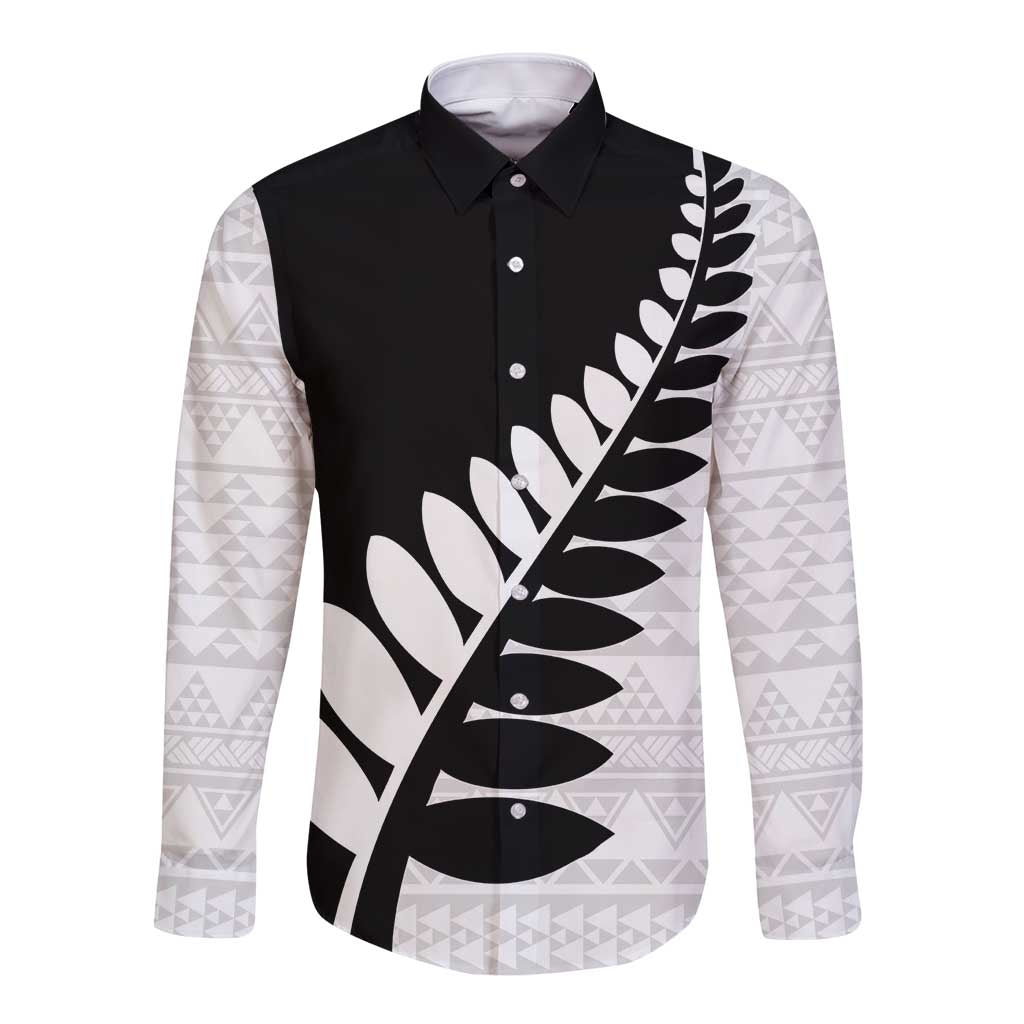 New Zealand Silver Fern Niho Taniwha Long Sleeve Button Shirt
