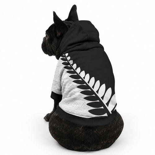New Zealand Silver Fern Niho Taniwha Pet Hoodie