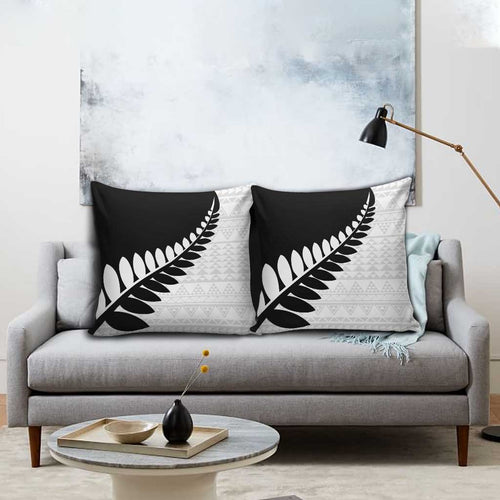 New Zealand Silver Fern Niho Taniwha Pillow Cover - Aussie Hoodie