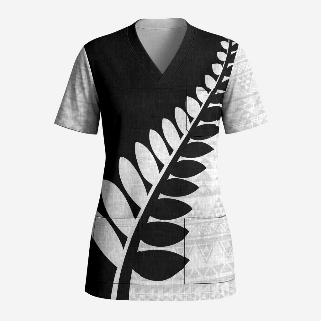 New Zealand Silver Fern Niho Taniwha Scrub Top - Aussie Hoodie