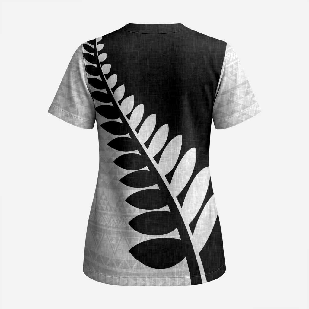 New Zealand Silver Fern Niho Taniwha Scrub Top - Aussie Hoodie