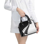 New Zealand Silver Fern Niho Taniwha Shoulder Handbag