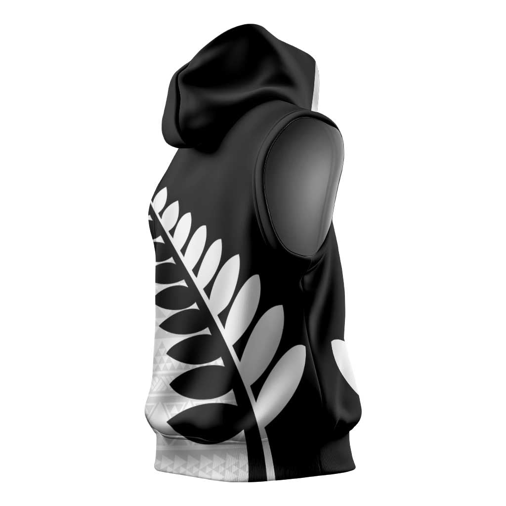 New Zealand Silver Fern Niho Taniwha Sleeveless Hoodie - Aussie Hoodie