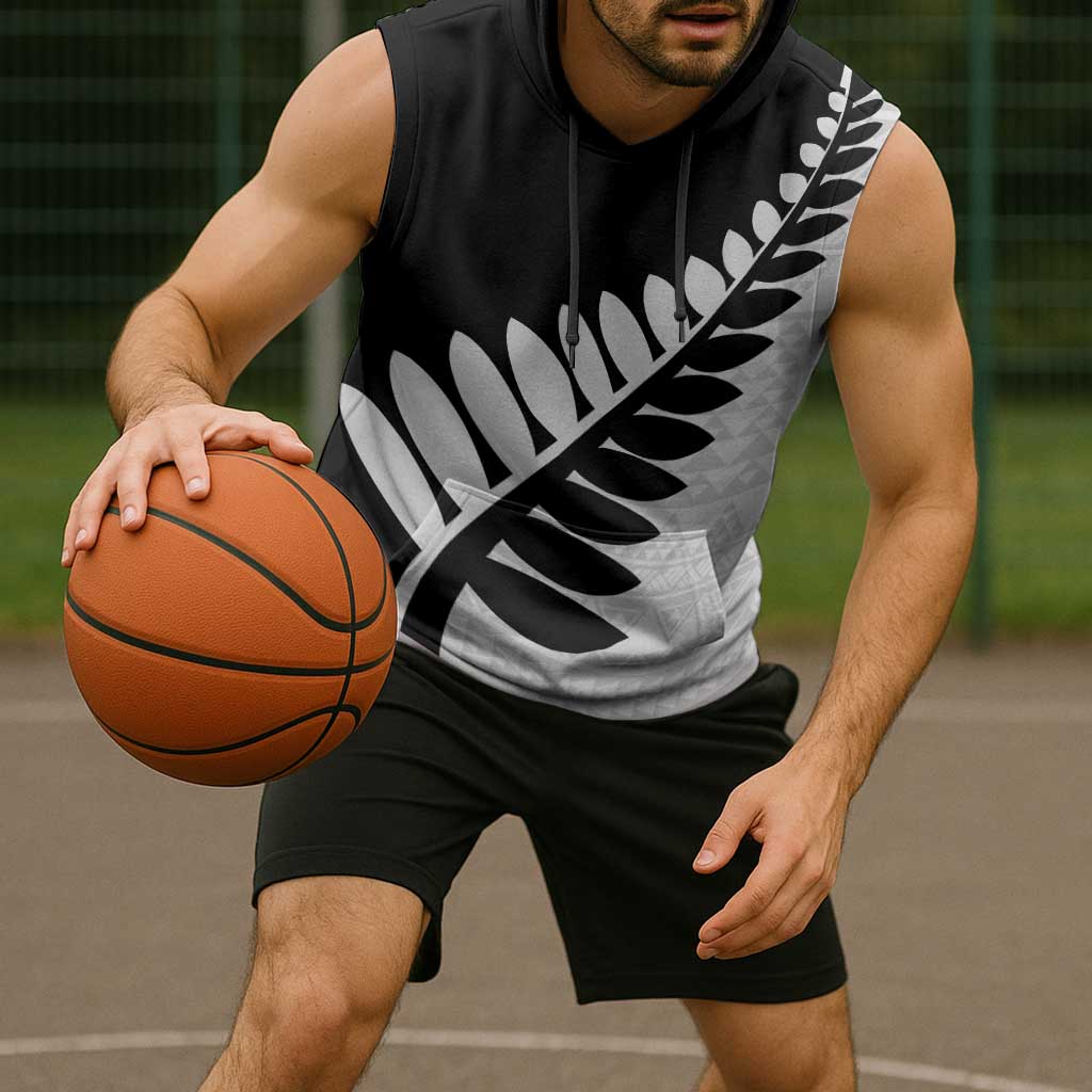 New Zealand Silver Fern Niho Taniwha Sleeveless Hoodie - Aussie Hoodie
