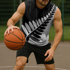 New Zealand Silver Fern Niho Taniwha Sleeveless Hoodie - Aussie Hoodie