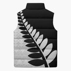 New Zealand Silver Fern Niho Taniwha Sleeveless Puffer Jacket - Aussie Hoodie