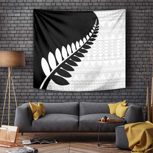 New Zealand Silver Fern Niho Taniwha Tapestry