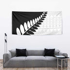 New Zealand Silver Fern Niho Taniwha Tapestry