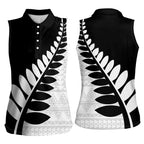 New Zealand Silver Fern Niho Taniwha Women Sleeveless Polo Shirt