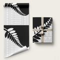 New Zealand Silver Fern Niho Taniwha Wrapping Paper - Aussie Hoodie
