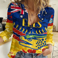 (Custom Text And Number) Eels Rugby ANZAC Women Casual Shirt Lest We Forget LT9