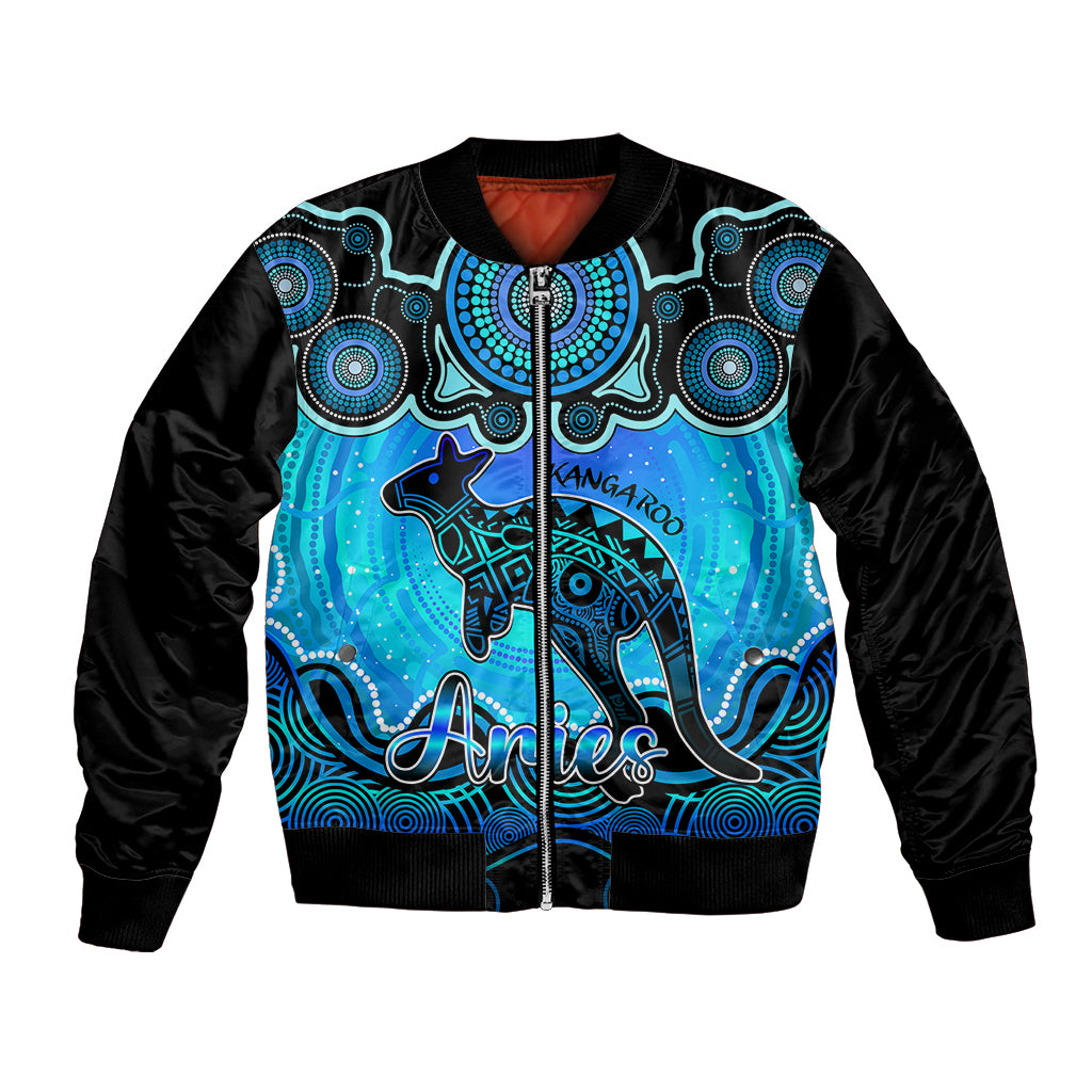 personalised-australia-aries-kangaroo-zodiac-bomber-jacket-auz-astrology-aboriginal-aqua