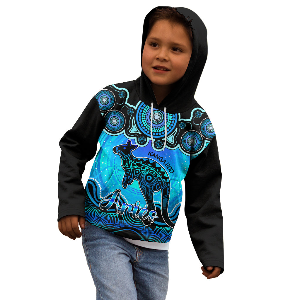 personalised-australia-aries-kangaroo-zodiac-kid-hoodie-auz-astrology-aboriginal-aqua