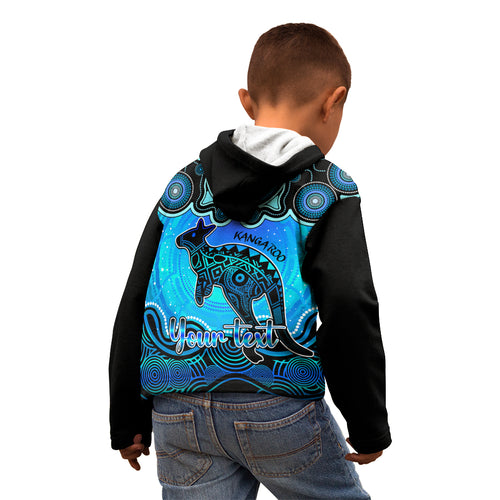 personalised-australia-aries-kangaroo-zodiac-kid-hoodie-auz-astrology-aboriginal-aqua