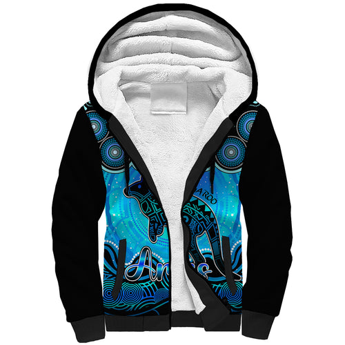 personalised-australia-aries-kangaroo-zodiac-sherpa-hoodie-auz-astrology-aboriginal-aqua