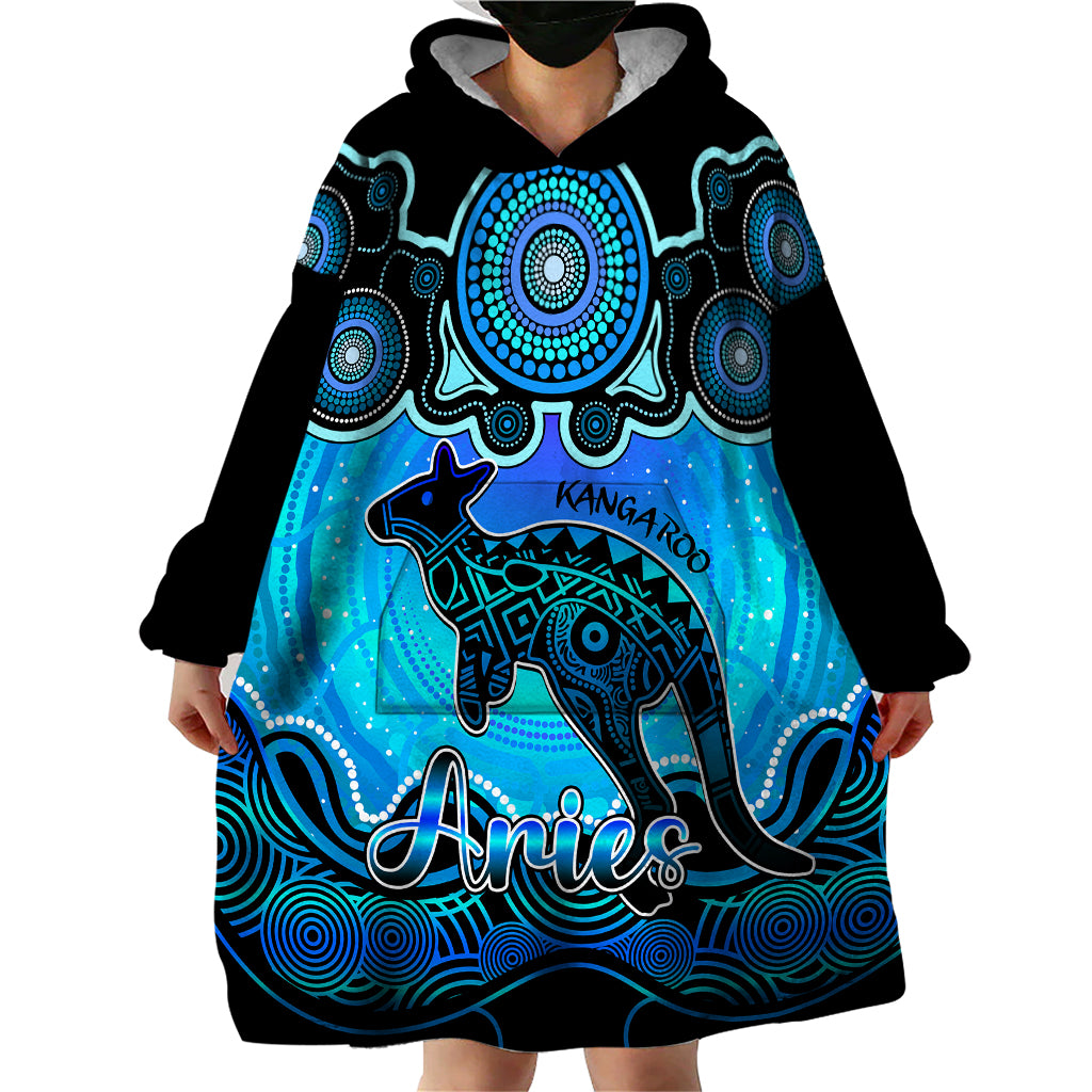 personalised-australia-aries-kangaroo-zodiac-wearable-blanket-hoodie-auz-astrology-aboriginal-aqua