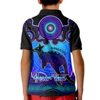 personalised-australia-aries-kangaroo-zodiac-kid-polo-shirt-auz-astrology-aboriginal-blue