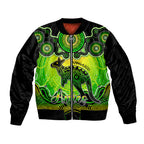 personalised-australia-aries-kangaroo-zodiac-sleeve-zip-bomber-jacket-auz-astrology-aboriginal-green