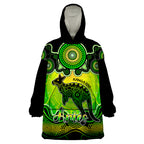 personalised-australia-aries-kangaroo-zodiac-wearable-blanket-hoodie-auz-astrology-aboriginal-green