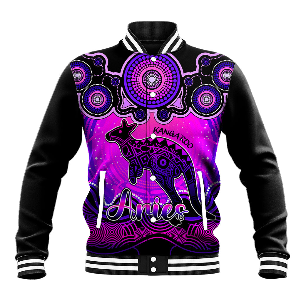 personalised-australia-aries-kangaroo-zodiac-baseball-jacket-auz-astrology-aboriginal-magenta