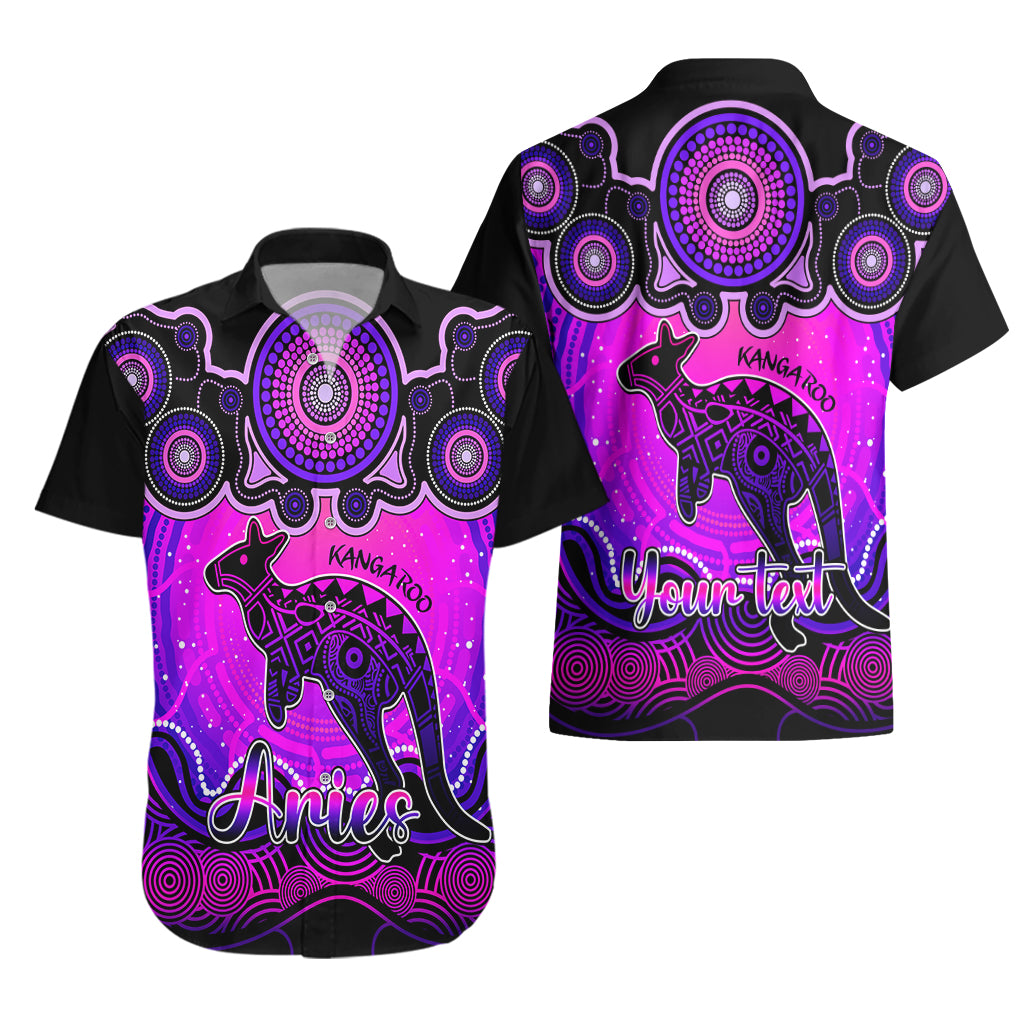 personalised-australia-aries-kangaroo-zodiac-hawaiian-shirt-auz-astrology-aboriginal-magenta