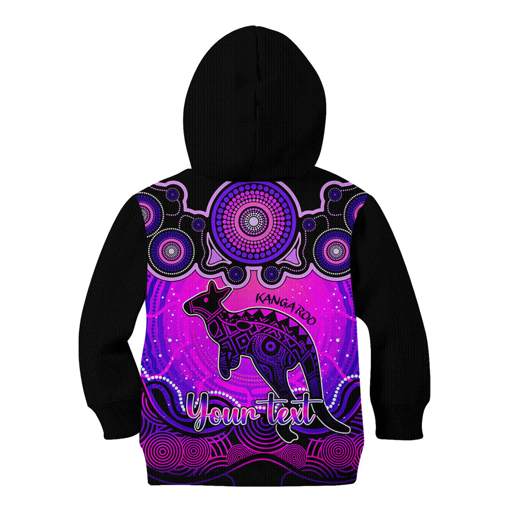 personalised-australia-aries-kangaroo-zodiac-kid-hoodie-auz-astrology-aboriginal-magenta