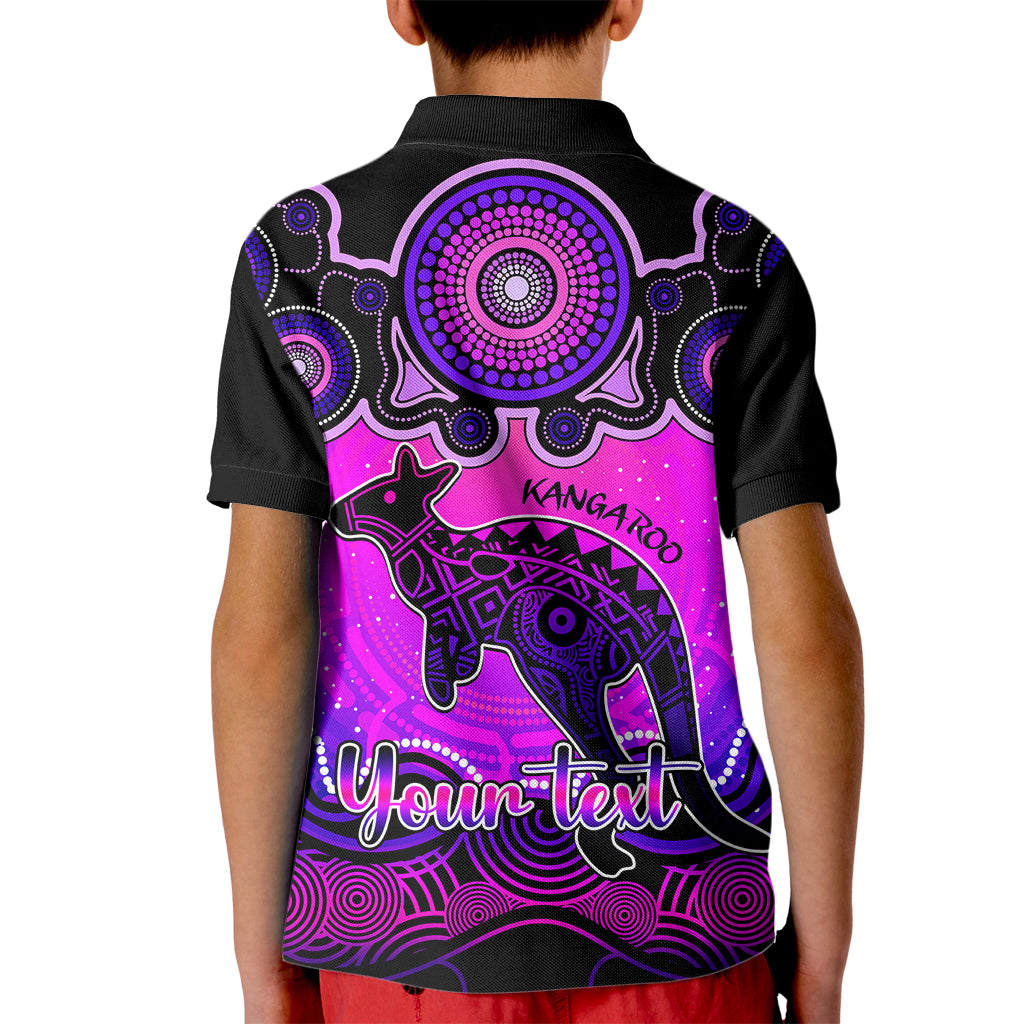 personalised-australia-aries-kangaroo-zodiac-kid-polo-shirt-auz-astrology-aboriginal-magenta