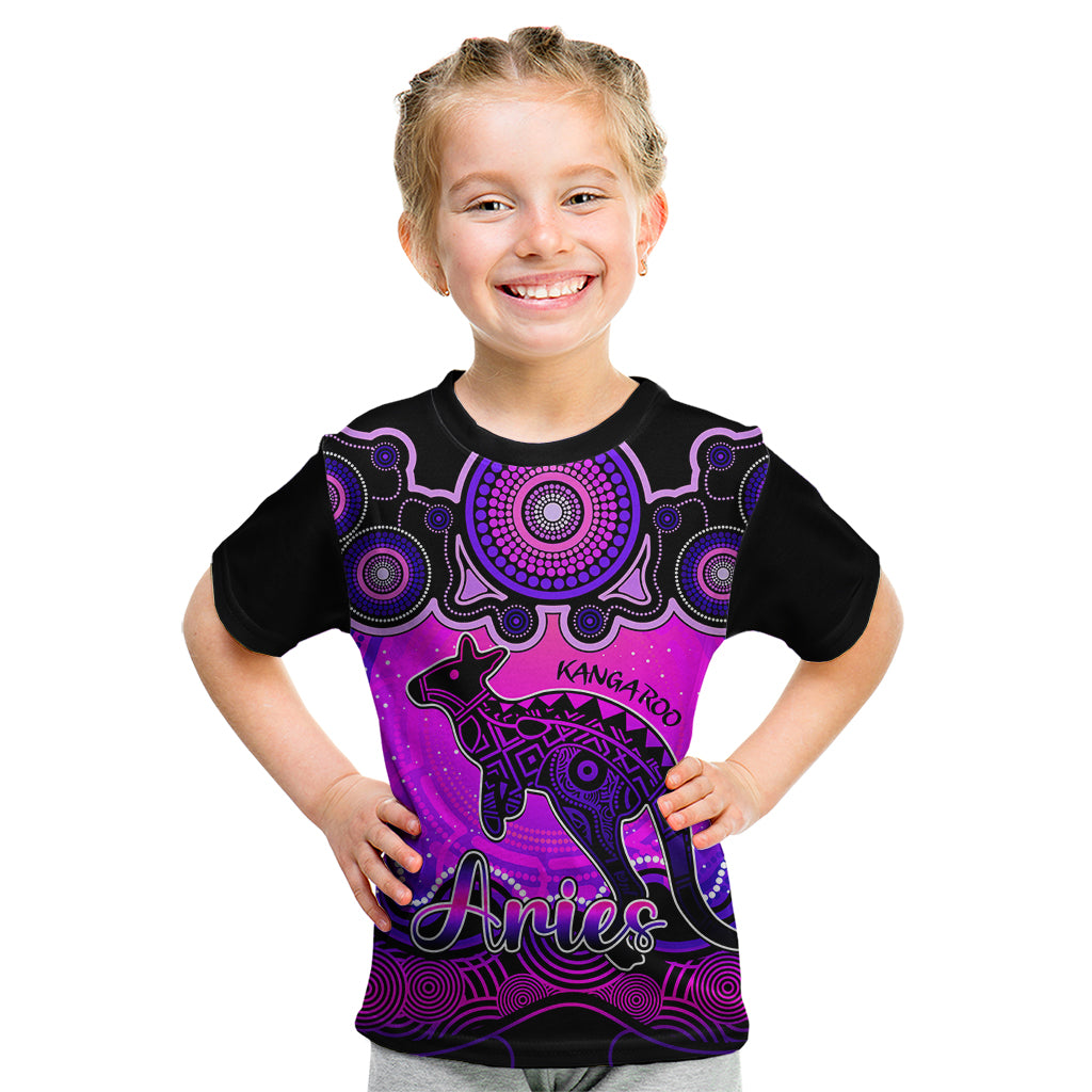 personalised-australia-aries-kangaroo-zodiac-kid-t-shirt-auz-astrology-aboriginal-magenta