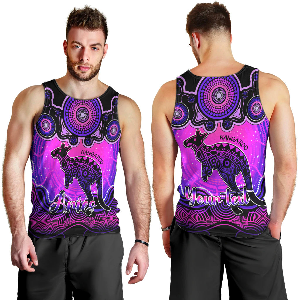 personalised-australia-aries-kangaroo-zodiac-men-tank-top-auz-astrology-aboriginal-magenta
