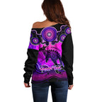 personalised-australia-aries-kangaroo-zodiac-off-shoulder-sweater-auz-astrology-aboriginal-magenta