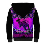 personalised-australia-aries-kangaroo-zodiac-sherpa-hoodie-auz-astrology-aboriginal-magenta