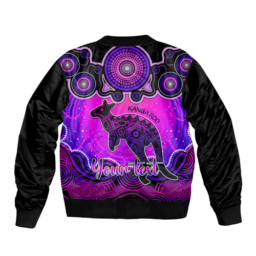 personalised-australia-aries-kangaroo-zodiac-sleeve-zip-bomber-jacket-auz-astrology-aboriginal-magenta