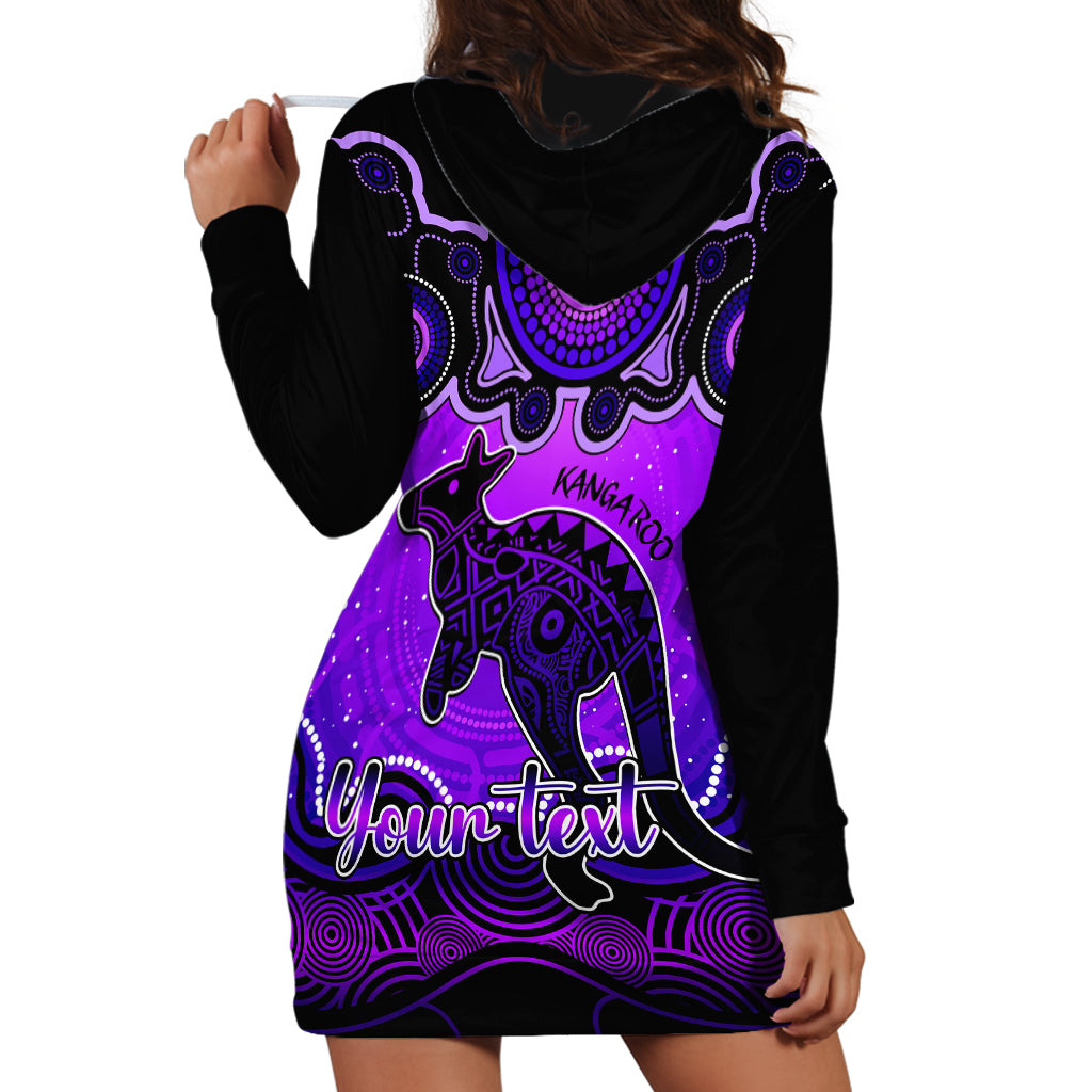 personalised-australia-aries-kangaroo-zodiac-hoodie-dress-auz-astrology-aboriginal-purple